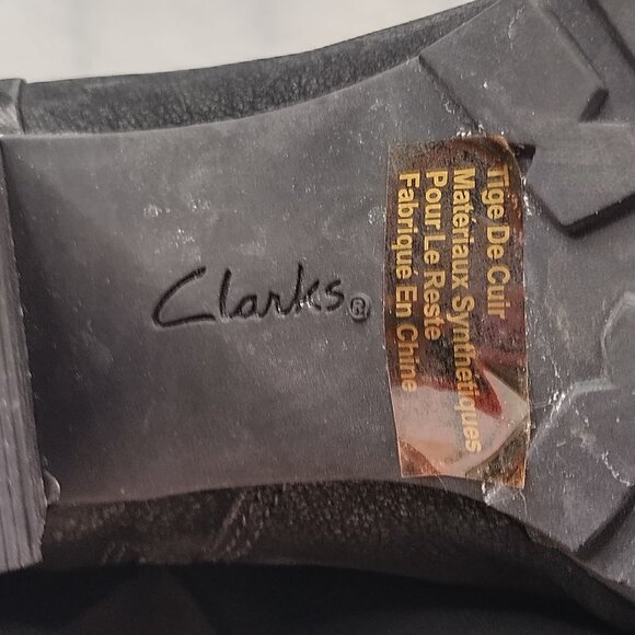 Clarks Artisan Black Leather Ankle Block Heel Boots Booties Women US 7M - Picture 9 of 11